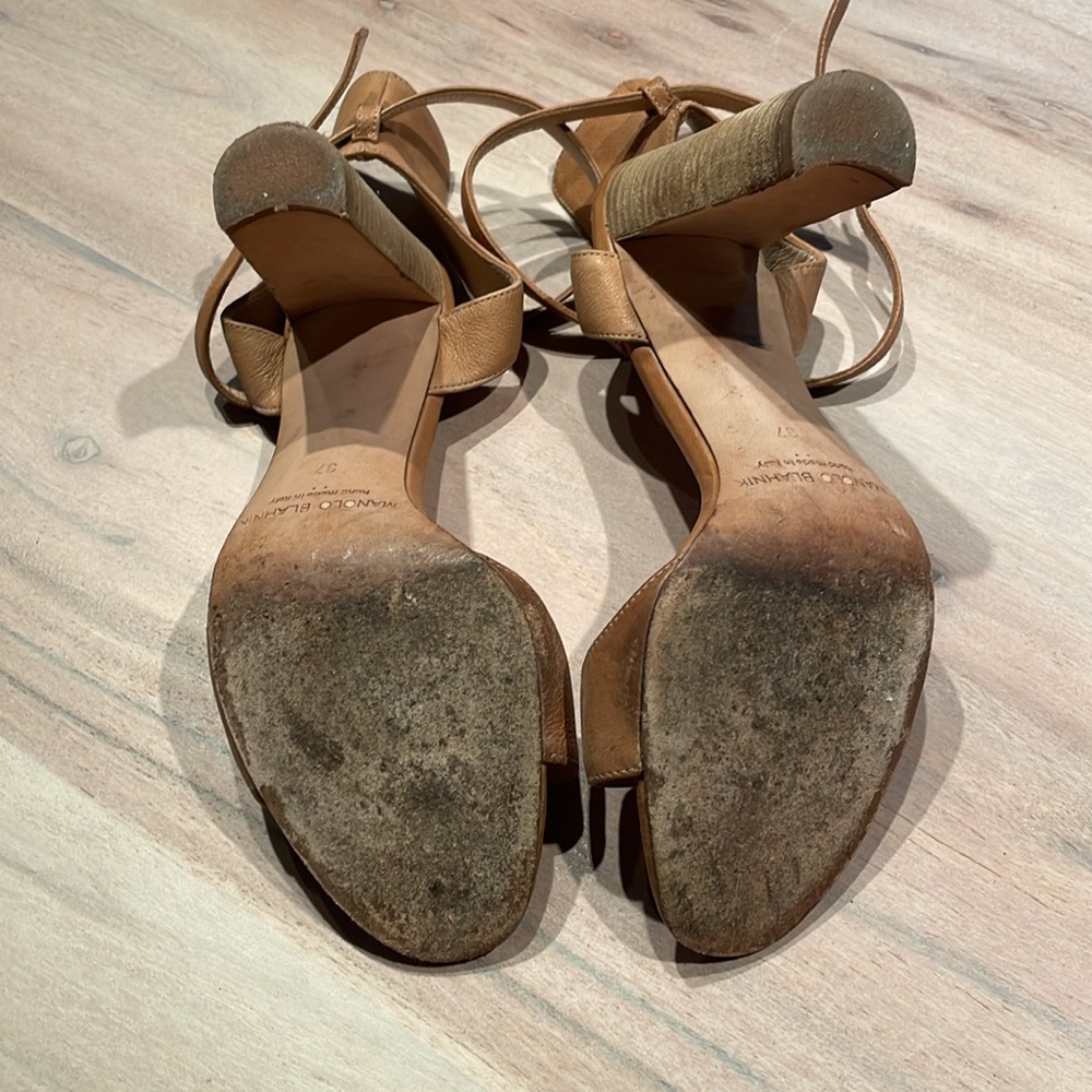 Manolo Blahnik Block Heel Sandals - Picture 3 of 6